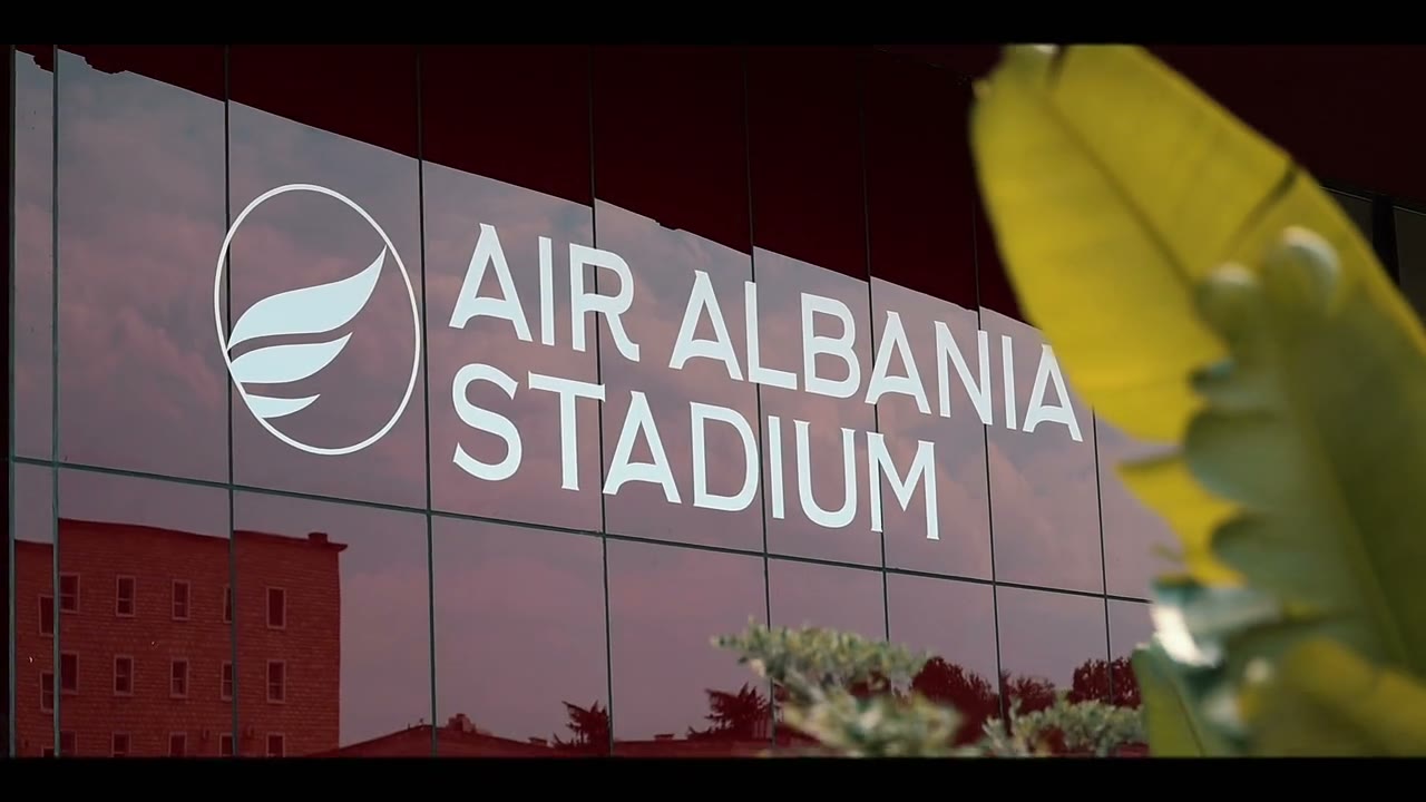 The main entrance of Air Albania Stadium